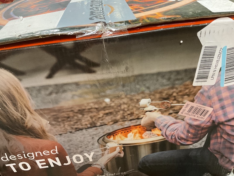 Photo 1 of **DAMAGE FROM USE**Solo Stove Bonfire with Stand | 19.5" Smokeless Fire Pit, Removable Ash Pan | Portable Stainless Steel Wood Burning Outdoor Fireplace, Ideal for 4–6 People, 21.75 lbs