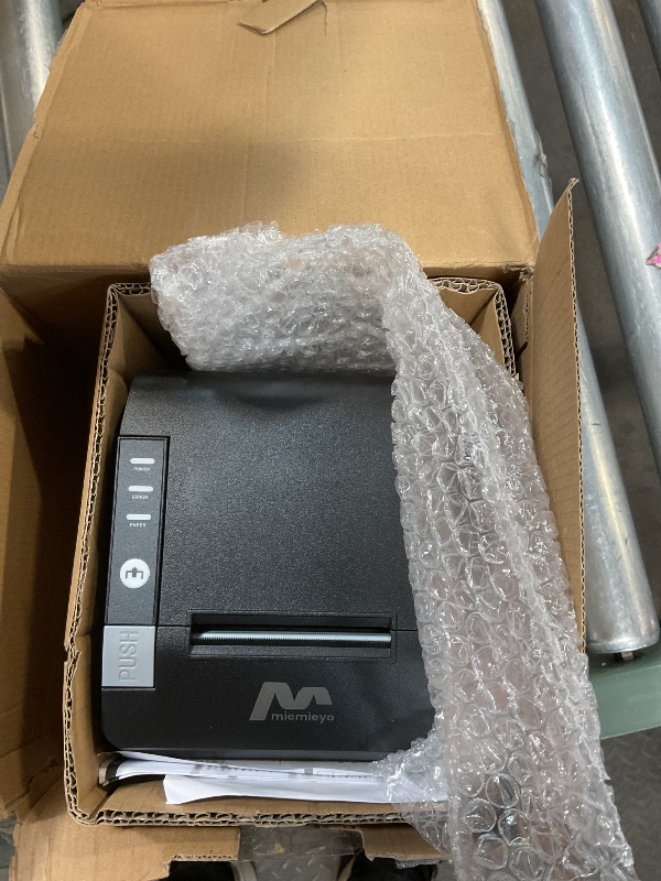 Photo 1 of ******MISSING POWER CORD/ UNTESTED UNKNOWN OTHER MISSING PIECES OR DAMAGES***** Thermal Receipt Printer, 80mm POS Printer, Restaurant Kitchen Printer with Auto Cutter, USB/Ethernet Interface for Windows/Mac/Linux, Support Cash Drawer, Not Compatible with