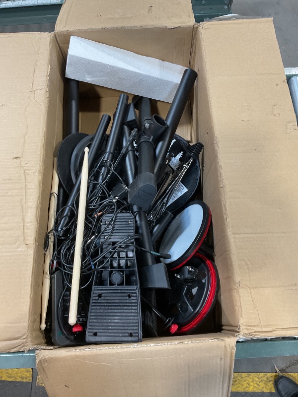 Photo 1 of **USED**Alesis Turbo Max Electric Drum Set with Quiet 8" Mesh Pads, Lessons, Bluetooth and Accessories, Foldable