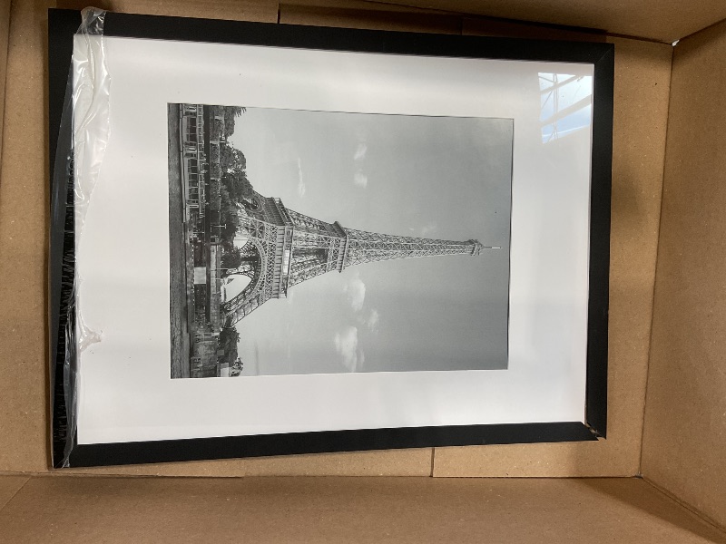 Photo 1 of  upsimples 12x16 Picture Frame, Display Pictures 8.5x11 with Mat or 12x16 Without Mat, Wall Hanging Photo Frame, Black, 1 Pack