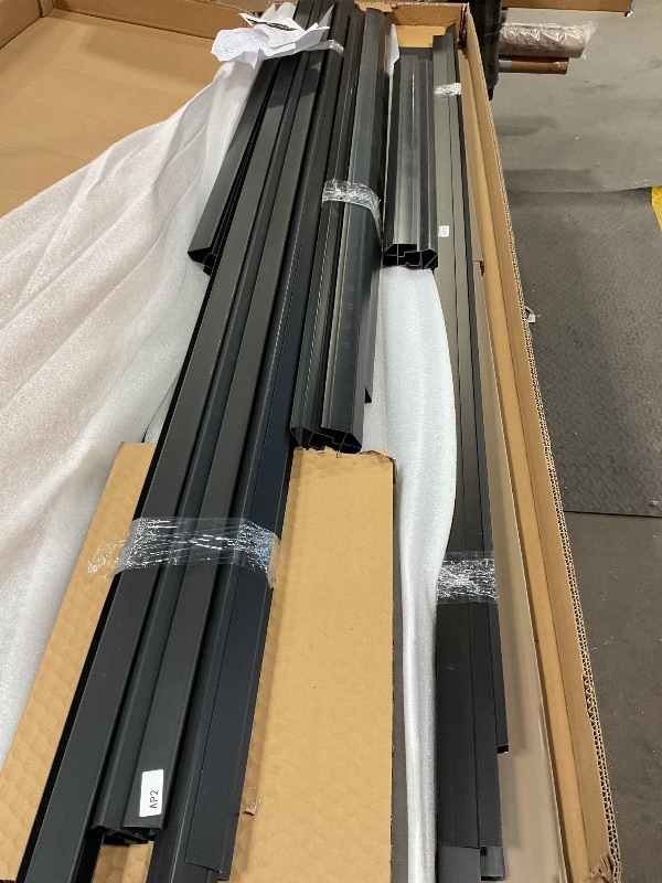 Photo 1 of **BOX 1 of 2 ONLY**DWVO 5x3FT Outdoor Storage Shed with Fence-Style and Side Windows, Floor, Lockable Doors, Plastic Storage for Backyard and Garden, Brown