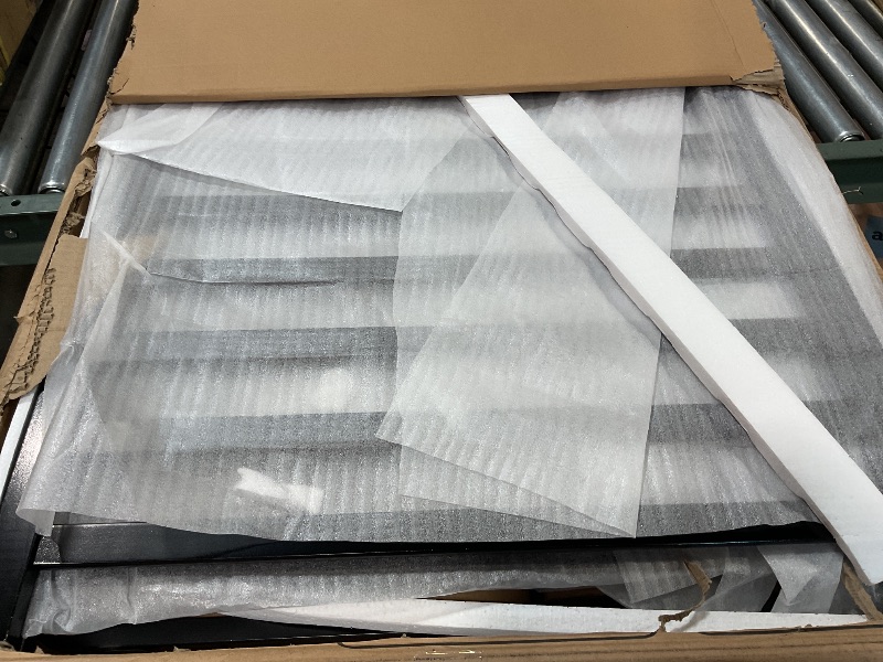 Photo 1 of *****MISSING A LEG THE ONE PROVIDED IS A DOUBLE****** Dream On Me Synergy 5-in-1 Convertible Full-Size Baby Crib with Toddler, Day & Full Bed Conversion in Black, GreenGuard Gold & JPMA, 3 Mattress Heights, Sustainable Pinewood