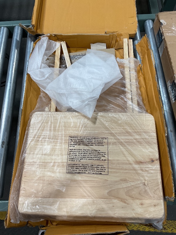 Photo 1 of **Major damage/Used/PARTS ONLY**Winsome Alex Set of 2 Foldable Snack Tables, for Living Room, 26", Natural