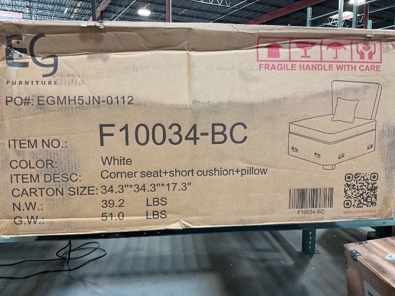 Photo 1 of **PICTURE FOR REFERENCE**Corner Seat Module for Modular Sectional Sofa, Convertible Sectional Sofa Couch, WHITE 