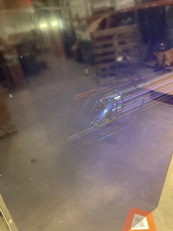 Photo 1 of **SELLING FOR PARTS. MAJOR DAMAGE TO SCREEN. MISSING REMOTE. **Amazon Fire TV 75" Omni Series, 4K UHD smart TV with Dolby Vision, hands-free with Alexa