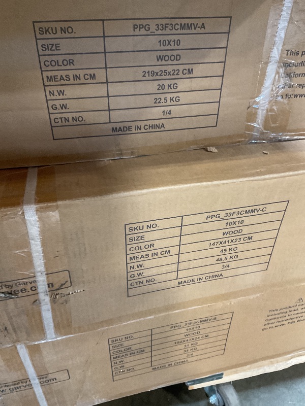 Photo 1 of **4 BOXES**GarveeLife Louvered Pergola 10 ft x10', Outdoor Pergola with Adjustable Louvered Roof, Reinforced Aluminum Frame, Integrated Drainage System, Hardtop Gazebo for Patio, Deck, Wood Grain