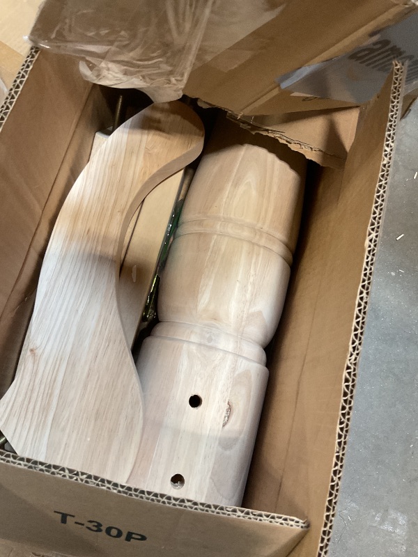 Photo 1 of **SELLING FOR PARTS AS PARTIAL SET. MISSING TABLETOP**IC International Concepts 36-Inch Square Top Pedestal Dining Table, 41.1-Inch Height, Sturdy Solid Wood Construction, Perfect for Customization and Home Décor - Unfinished