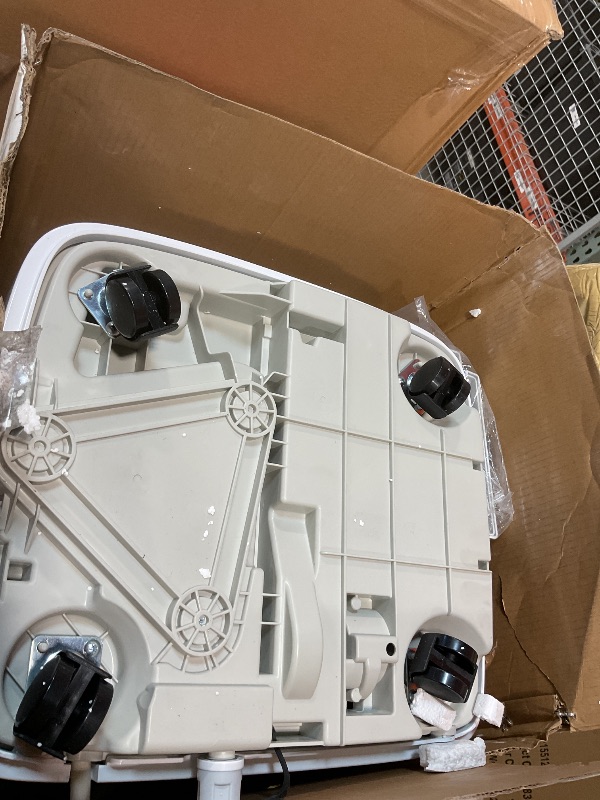 Photo 1 of **DIRT**BLACK+DECKER Portable Air Conditioner, 8,000 BTU (3,950 BTU SACC) for Rooms up to 400 Sq. Ft., Portable AC with Follow Me Remote Control and Window Kit, BPACT08WT, White