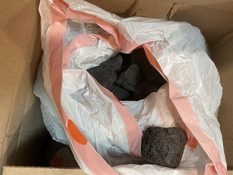 Photo 1 of ***BIGGER IN PERSON*** GASPRO 50lb Large Black Lava Rocks, 1-3 Inch, Ideal for Outdoor Fire Pits, Indoor Fireplaces with Propane and Natural Gas