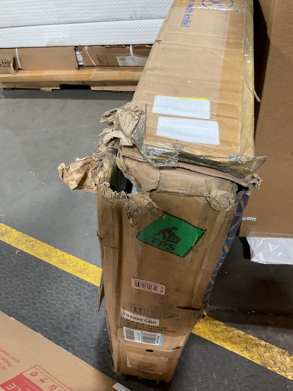 Photo 1 of **SELLING FOR PARTS. GLASS ON TABLE IS BROKEN**Shintenchi 6 Piece Patio Dining Set with Umbrella, Outdoor Furniture Set with 4 Folding Chairs and Tempered Glass Top Dining Table fot Lawn Backyard Garden Porch Black