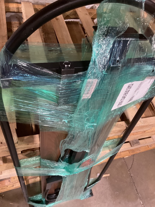 Photo 1 of **MISSING GLASS TABLETOP. SCRAPE DAMAGE**Metal frame table. Missing glass tabletop. 