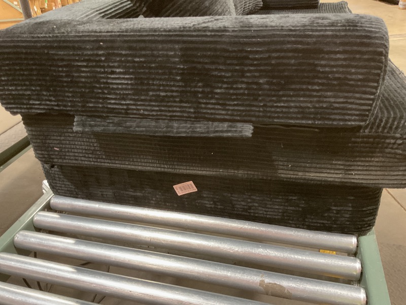 Photo 1 of **DIRT. BROKEN ZIPPERS**COMAX Convertible Sofa Bed, Folding Floor Couch Corduroy Fold Out Couch Bed Futon Sleeper Mattress with Pillows, Boneless Sofa Comfy Lounge Loveseat for Living Room Bedroom, Black