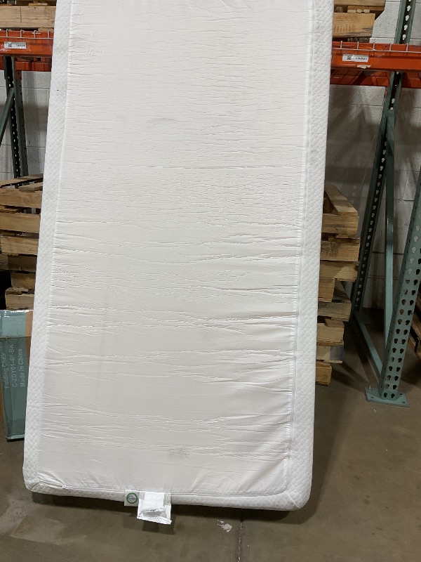 Photo 1 of **DIRT FROM TRANSPORT. TEAR ON CORNER**FDW | 12 Inch Twin Mattress | Medium Firm | Gel Memory Foam Mattress | White | , CertiPUR-US Certified | Pressure Relief, Cooling Ventilated Foam | Washable Removable Cover
