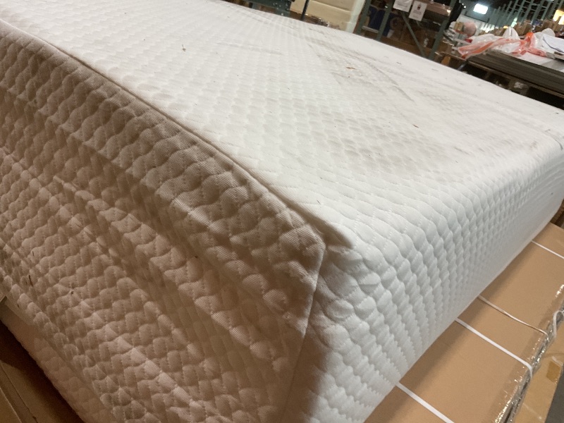 Photo 1 of **DIRT FROM TRANSPORT. TEAR ON CORNER**FDW | 12 Inch Twin Mattress | Medium Firm | Gel Memory Foam Mattress | White | , CertiPUR-US Certified | Pressure Relief, Cooling Ventilated Foam | Washable Removable Cover