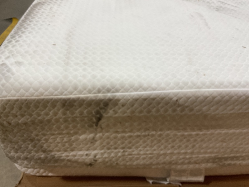 Photo 1 of **DIRT FROM TRANSPORT. TEAR ON CORNER**FDW | 12 Inch Twin Mattress | Medium Firm | Gel Memory Foam Mattress | White | , CertiPUR-US Certified | Pressure Relief, Cooling Ventilated Foam | Washable Removable Cover