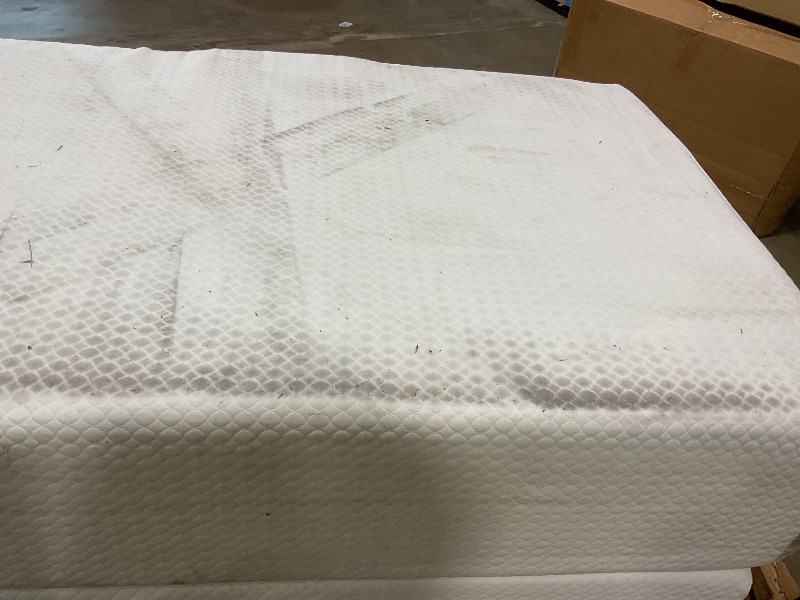 Photo 1 of **DIRT FROM TRANSPORT. TEAR ON CORNER**FDW | 12 Inch Twin Mattress | Medium Firm | Gel Memory Foam Mattress | White | , CertiPUR-US Certified | Pressure Relief, Cooling Ventilated Foam | Washable Removable Cover