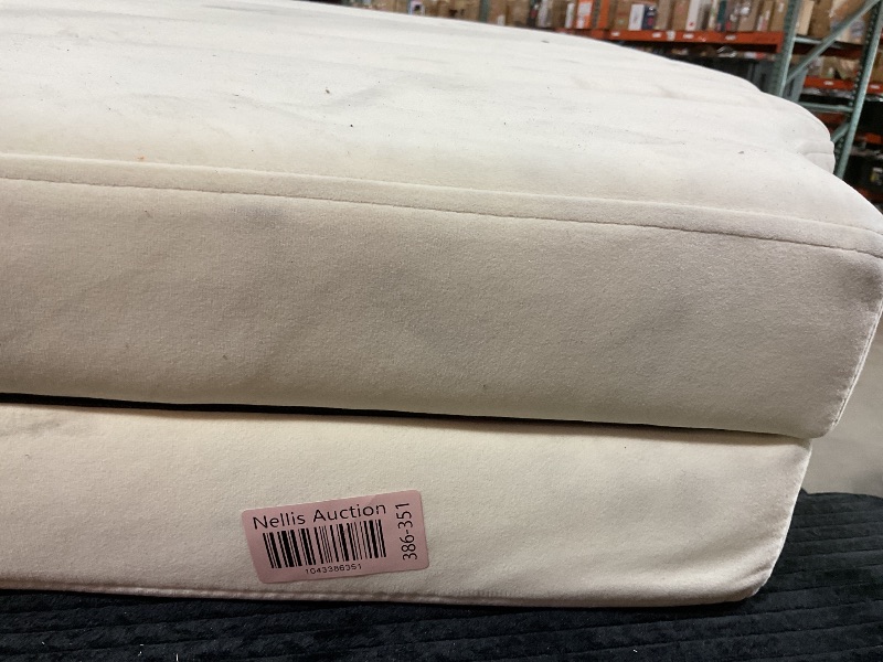 Photo 1 of **DIRT FROM TRANSPORT **24KF Cream Velvet Tufted King Upholstered Headboard, Modern Vertical Channel Design California King Headboard with Stepped Silhouette Top Edge,Cream