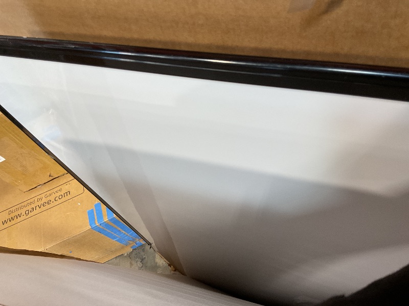 Photo 1 of **FRAME PIECE PART BROKE OFF**-Qprobd 6'x4' Large Magnetic White Board Dry Erase Whiteboard with Black Aluminum Frame, 72"X48" Magnet Presentation Wall Boards for Office, Classroom, School, Home