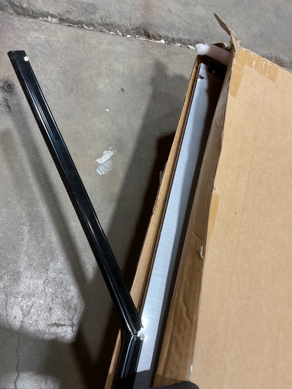 Photo 1 of **FRAME PIECE PART BROKE OFF**-Qprobd 6'x4' Large Magnetic White Board Dry Erase Whiteboard with Black Aluminum Frame, 72"X48" Magnet Presentation Wall Boards for Office, Classroom, School, Home