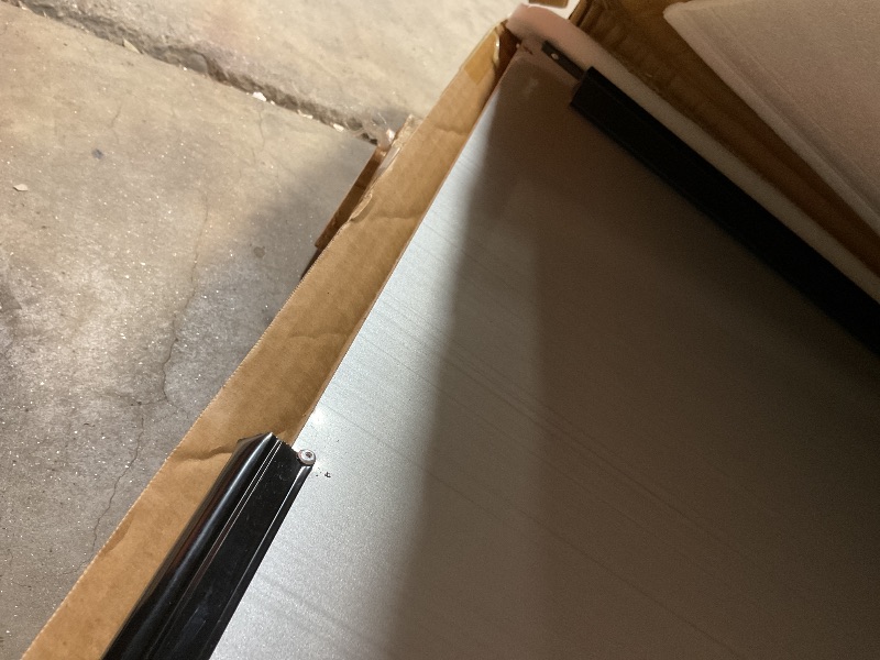 Photo 1 of **FRAME PIECE PART BROKE OFF**-Qprobd 6'x4' Large Magnetic White Board Dry Erase Whiteboard with Black Aluminum Frame, 72"X48" Magnet Presentation Wall Boards for Office, Classroom, School, Home