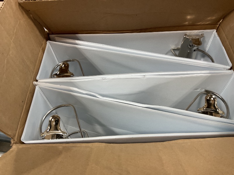 Photo 1 of **DENTS**Avery 3 Ring Binder 3 Inch Slant Rings Durable View, White Binder for Home, Office, or School Use, 3 Pack (17030)