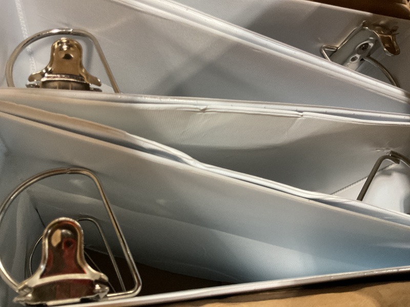 Photo 1 of **DENTS**Avery 3 Ring Binder 3 Inch Slant Rings Durable View, White Binder for Home, Office, or School Use, 3 Pack (17030)