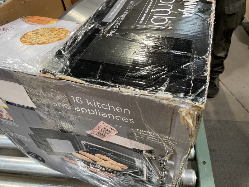 Photo 1 of ****UNTESTED/ FOR PARTS SCREEN IS MALFUNCTIONING**** Ninja Combi All-in-One Multicooker, Oven, & Air Fryer, Complete Meals in 15 Mins, 14-in-1 Functions, Combi Cooker + Air Fry, Bake, Roast, Slow Cook and More, 3 Accessories, Stainless Steel, SFP701