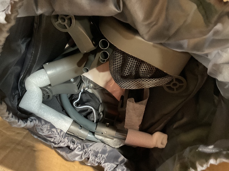 Photo 1 of ***POSSIBLY FOR PARTS/MISSING PIN TO KEEP BASSINET IN FLAT POSITION*** Pamo Babe 1-Second Setup 3-in-1 Playard for Babies - Heavy-Duty Steel Frame for Safe Sleep Space, Portable Crib with Zip Door & Changing Table, Locking Wheels, Breathable Mesh