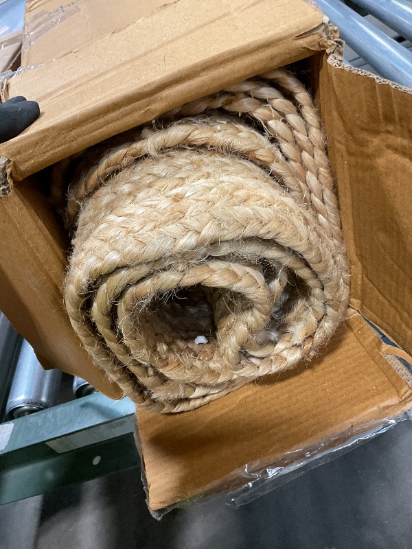 Photo 1 of **SCRAPE **HOMEMONDE 6ft Round Natural Jute Rug - Handwoven Braided Reversible Vintage Area Rug Farmhouse Rustic and Bohemian Eco Friendly Home Décor for Bedroom, Living Room and Kitchen