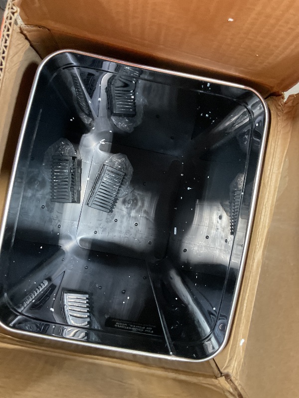 Photo 1 of **DIRT**iTouchless Rolling 13 Gallon Sensor Kitchen Trash Can with Lid and Wheels, Odor Filter, Stainless Steel, Automatic Kitchen Trashcan Garbage Bin for Home Office Bedroom Living Room Garage Wastebasket