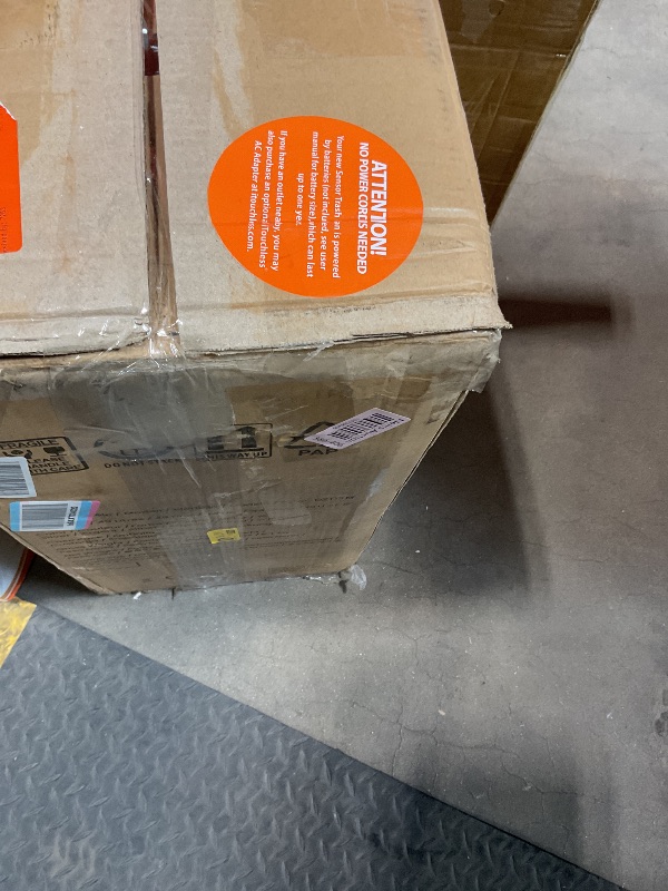 Photo 1 of **DIRT**iTouchless Rolling 13 Gallon Sensor Kitchen Trash Can with Lid and Wheels, Odor Filter, Stainless Steel, Automatic Kitchen Trashcan Garbage Bin for Home Office Bedroom Living Room Garage Wastebasket