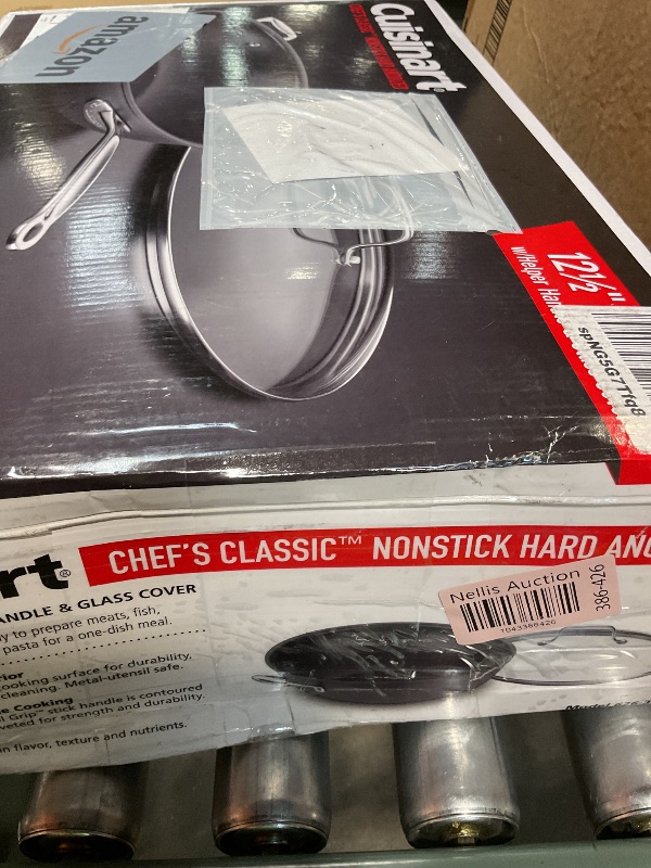 View 2 of ***PAN HAS DAMAGED/ LID DOESN'T FIT CORRECTLY**** Cuisinart 626-32H Chef's Classic Nonstick Hard Anodized 12.5-Inch Stir Fry Pan, Black/Stainless Steel