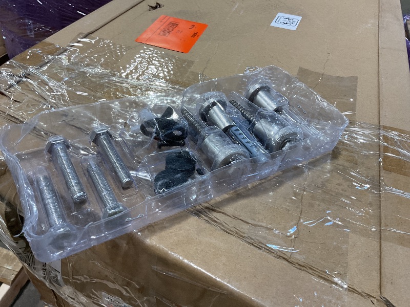 Photo 1 of **MISSING WOOD. INSTALLATION PARS ONLY. SCRAPES on METAL**SMARTSTANDARD 10 Feet Brushed Nickel Barn Door Hardware Kit-Heavy Duty Sliding Track-Smoothly and Quietly-Easy to Install-Fit 60" Wide Door Panel (J Shape Hanger)