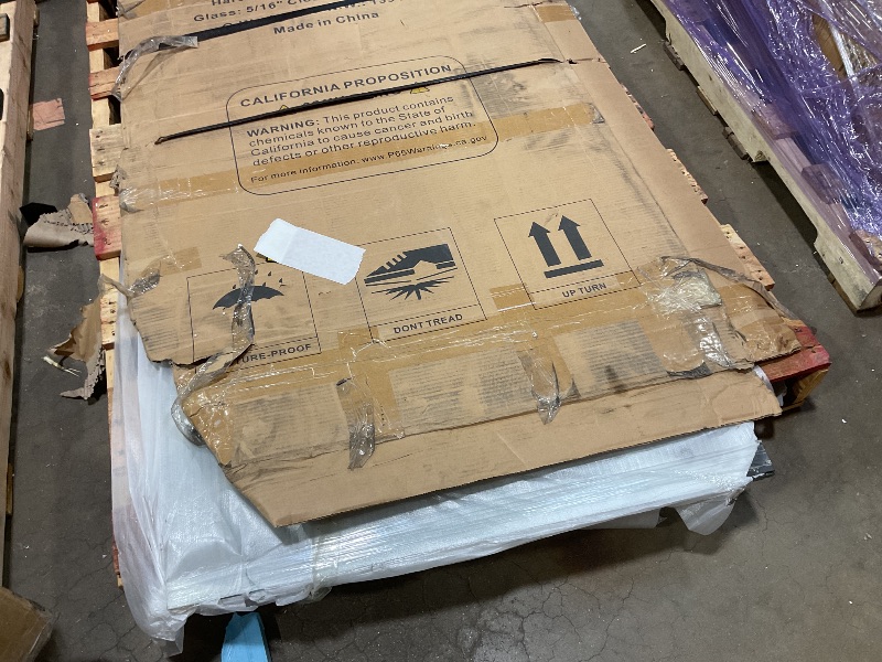 Photo 1 of **GLASS ONLY**MISSING HARDWARE AND INSTALLATION PARTS**Frameless Shower Door, 5/16" (8mm) Clear Tempered Glass Shower Door, 56-60" W x 74" H, Quiet Soft-Close, Reversible Installation, SGCC Certified (Matte Black-Double Sliding Style A, 60" W x 74" H)