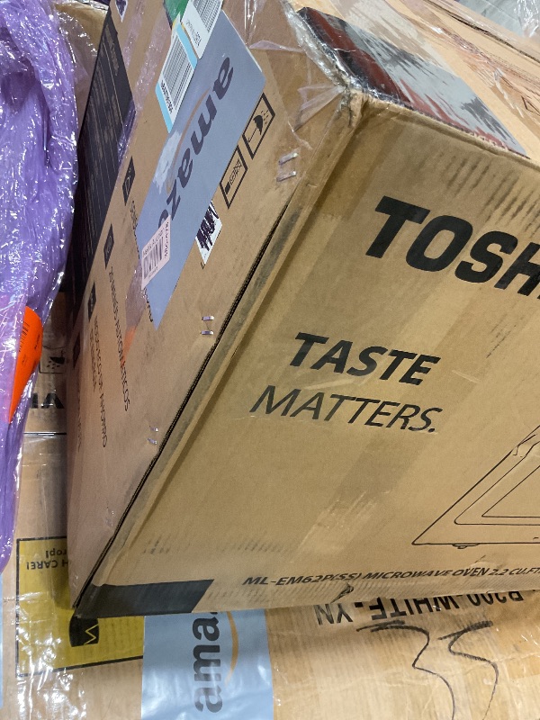 Photo 1 of Toshiba ML-EM62P(SS) Large Countertop Microwave with Smart Sensor, 6 Menus, Auto Defrost, ECO Mode, Mute Option & 16.5" Position Memory Turntable, 2.2 Cu Ft, 1200W, Stainless Steel