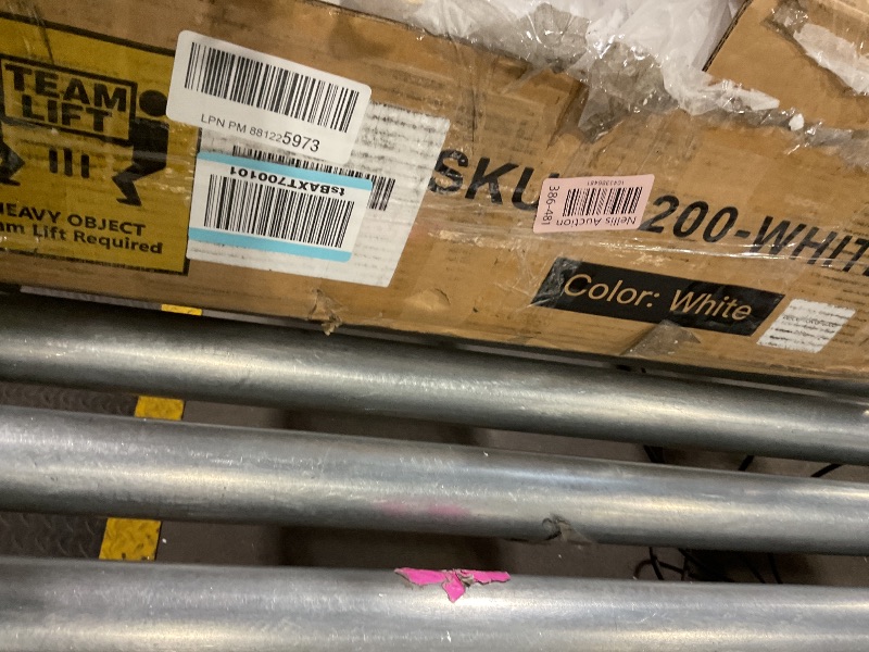 Photo 1 of **SELLING FOR PARTS. DAMAGE TO MULTIPLE PIECES**COMHOMA Makeup Vanity Desk with Mirror and Lights, Vanity Table and Chair Set with 4 Drawers and Charging Station, Bedroom Dresser LED Mirror Stepless Dimmable & 3 Color Modes Adjustable, White