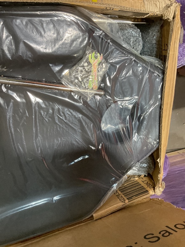 Photo 1 of **CUT DAMAGE**Favfurish Massage Salon Tattoo Chair,Multi-Purpose 3-Section Facial Bed Table, with Hydraulic Stool and Two Trays, Adjustable,fit for Beauty,Barber,Spa,Easy to Assemble, Black