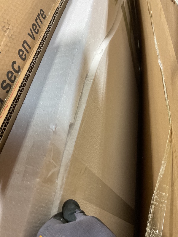 Photo 1 of ***DIRTYYY*** Gluck Plants Full Length Mirror, Irregular Asymmetrical 63x24 Inch Wave Frameless Black Modern Unique Vanity Wall Mirror for Bathroom, Bedroom, Living Room, Entryway, Fireplace