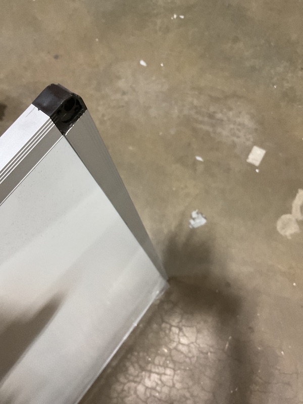 Photo 1 of **FRAME-SCRAPES/BEND. CORNER DENTED**VIZ-PRO Dry Erase Board/Magnetic Whiteboard, 48 x 48 Inches, Large Wall Mounted Board for School Office and Home 4' x 4'