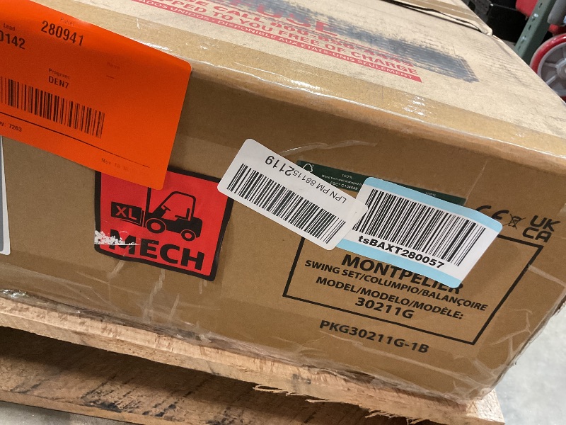 Photo 1 of **2 BOXES**MAJOR DAMAGE CORNERS ON TWO PIECES**TO Backyard Discovery Montpelier Cedar Wood Swing Set with Wave Slide,Clubhouse, Monkey Bars, Picnic Area, Snack Bar, Belt Swings, Trapeze, Balcony, Playhouse, Working Door, Ladder, Outdoor Playset