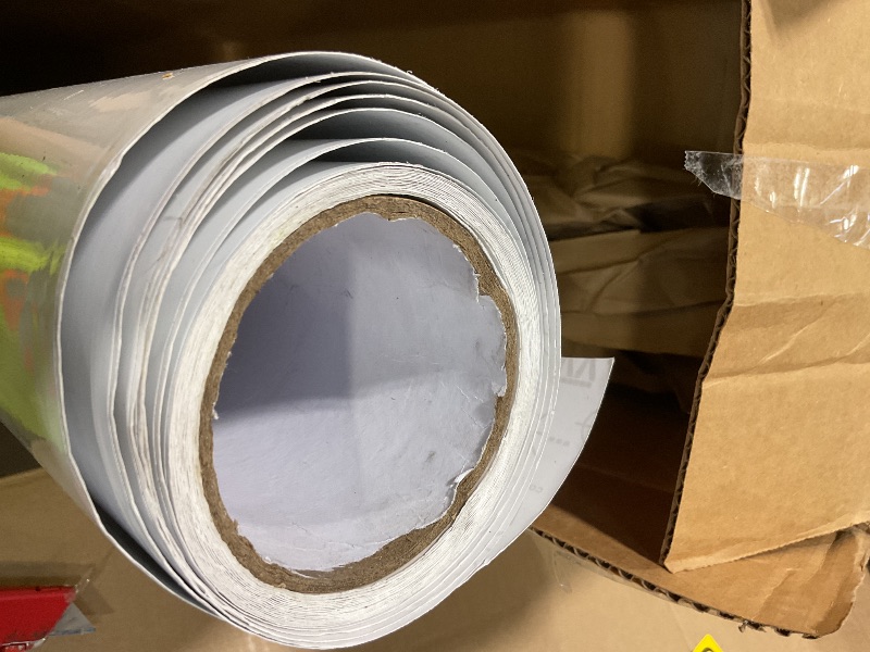 Photo 1 of **PARTIAL ROLL**White High Gloss Realistic Paint-Like Microfinish Vinyl Wrap Roll with VViViD XPO Air Release Technology (50ft x 5ft (Full Car Wrap Roll))