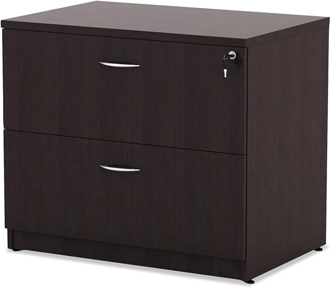 Photo 1 of **SCRAPES. DIRT. DRWER STICKS**Alera Alera Valencia Series Lateral File, 2 Legal/Letter-Size File Drawers, Espresso, 34" X 22.75" X 29.5"