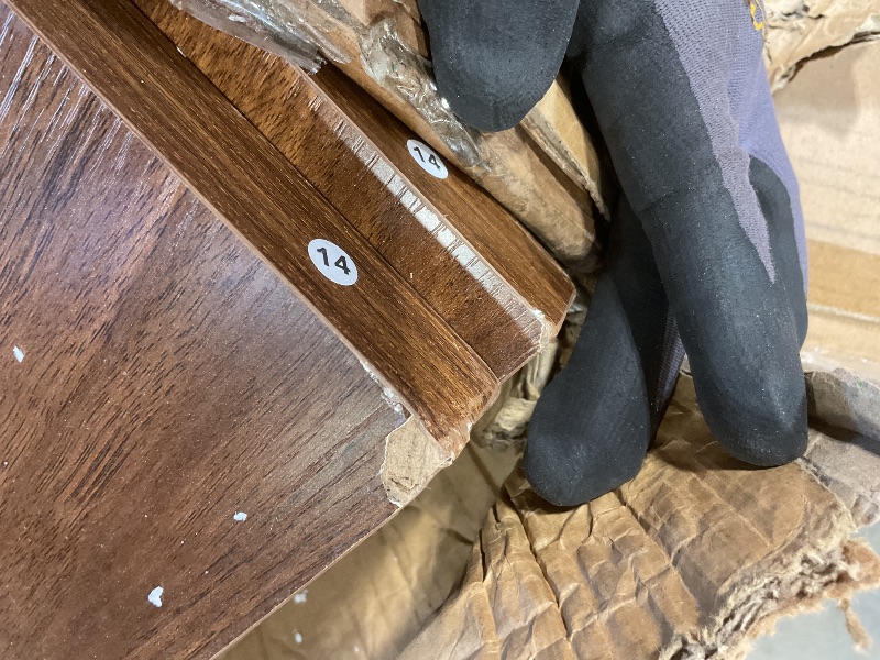 Photo 1 of **DAMAGE TO CORNERS**LITTLE TREE 8FT Conference Table for 10 People, Large Meeting Table, Modern Conference Room Tables with Cable Management, Training Tables with Strong Metal Legs for Office, Brown