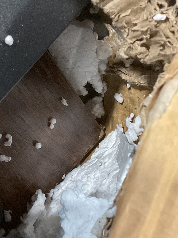 Photo 1 of **DAMAGE TO CORNERS**LITTLE TREE 8FT Conference Table for 10 People, Large Meeting Table, Modern Conference Room Tables with Cable Management, Training Tables with Strong Metal Legs for Office, Brown