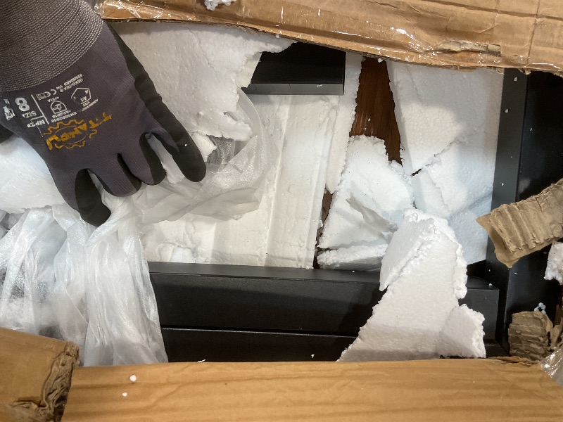 Photo 1 of **DAMAGE TO CORNERS**LITTLE TREE 8FT Conference Table for 10 People, Large Meeting Table, Modern Conference Room Tables with Cable Management, Training Tables with Strong Metal Legs for Office, Brown