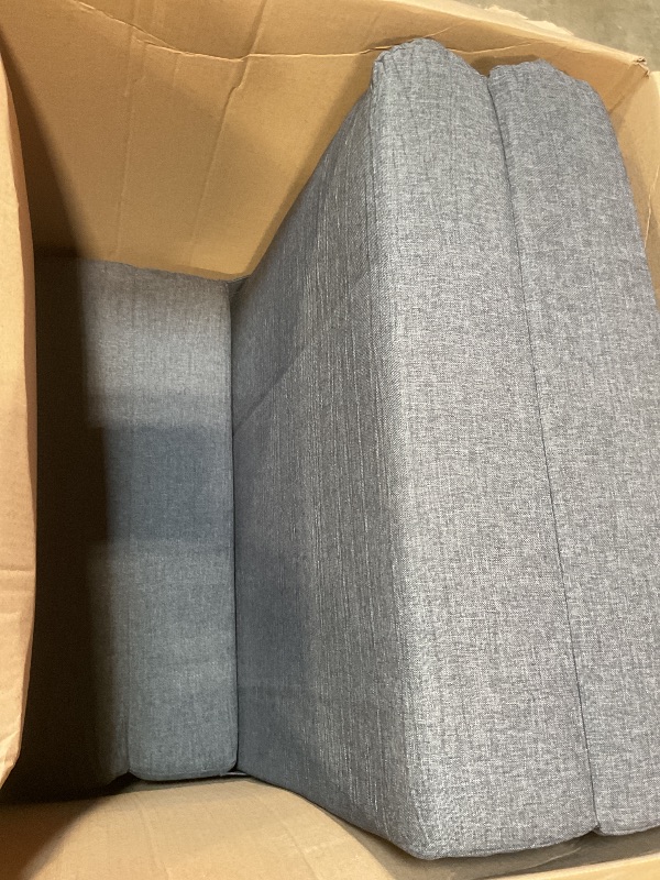 Photo 1 of **MISSING SMALL PILLOW**FILUXE Convertible Folding Sofa Bed - Sleeper Chair with Pillow, Modern Linen Fabric Floor & Futon Couch, Foldable Mattress for Living Room/Dorm/Guest Use/Home Office/Apartment, Single Size, Dark Gray