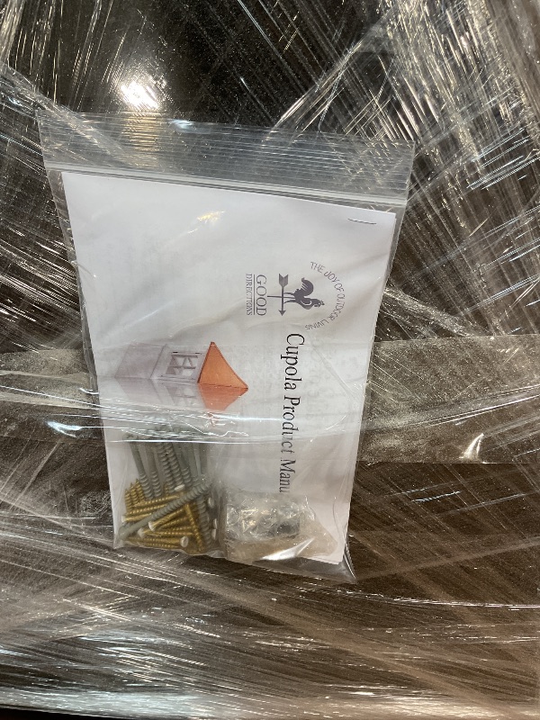 Photo 1 of **SELLING FOR PARTS. MAJOR DAMAGE TO BASE PIECE. CORNERS COMING LOOSE**Good Directions Coventry Vinyl Cupola with Black Aluminum Roof 36" x 49"