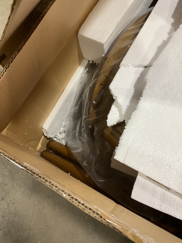 Photo 1 of ****FOR PARTS/ HAS SEVERELY DAMAGED PIECES**** COLAMY Counter Height Bar Stools Set of 3, Kitchen Bar Stools with Back, Mid Century Modern Upholstered, with Wood Legs for Kitchen Island Dining Room, Camel