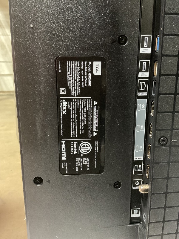 Photo 1 of *DAMAGED SCREEN/NO REMOTE/ PARTS ONLY TCL 65 Inch Class QM6K Series | Mini LED QLED 4K HDR | 65QM6K, 2025 Model | 120HZ-144HZ High Brightness Smart Google TV Dolby Atmos Onkyo Audio | Voice Remote Alexa Gaming Streaming Television