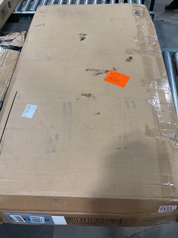 Photo 1 of ***POSSIBLY FOR PARTS/ UNKNOWN MISSING ASSEMBLY PIECES*** kepptory 48'' Dog Crate Furniture with Divider&Storage Drawers, Wooden Double Dog Kennel Furniture End Table with Sliding Barn Doors, White Double Dog Crate TV Stand